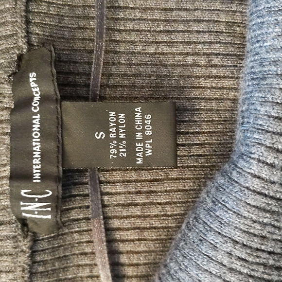 RARE FIND 🕵️♀️NWT INC International Concepts Grey Cowl Neck Dress - Picture 6 of 6